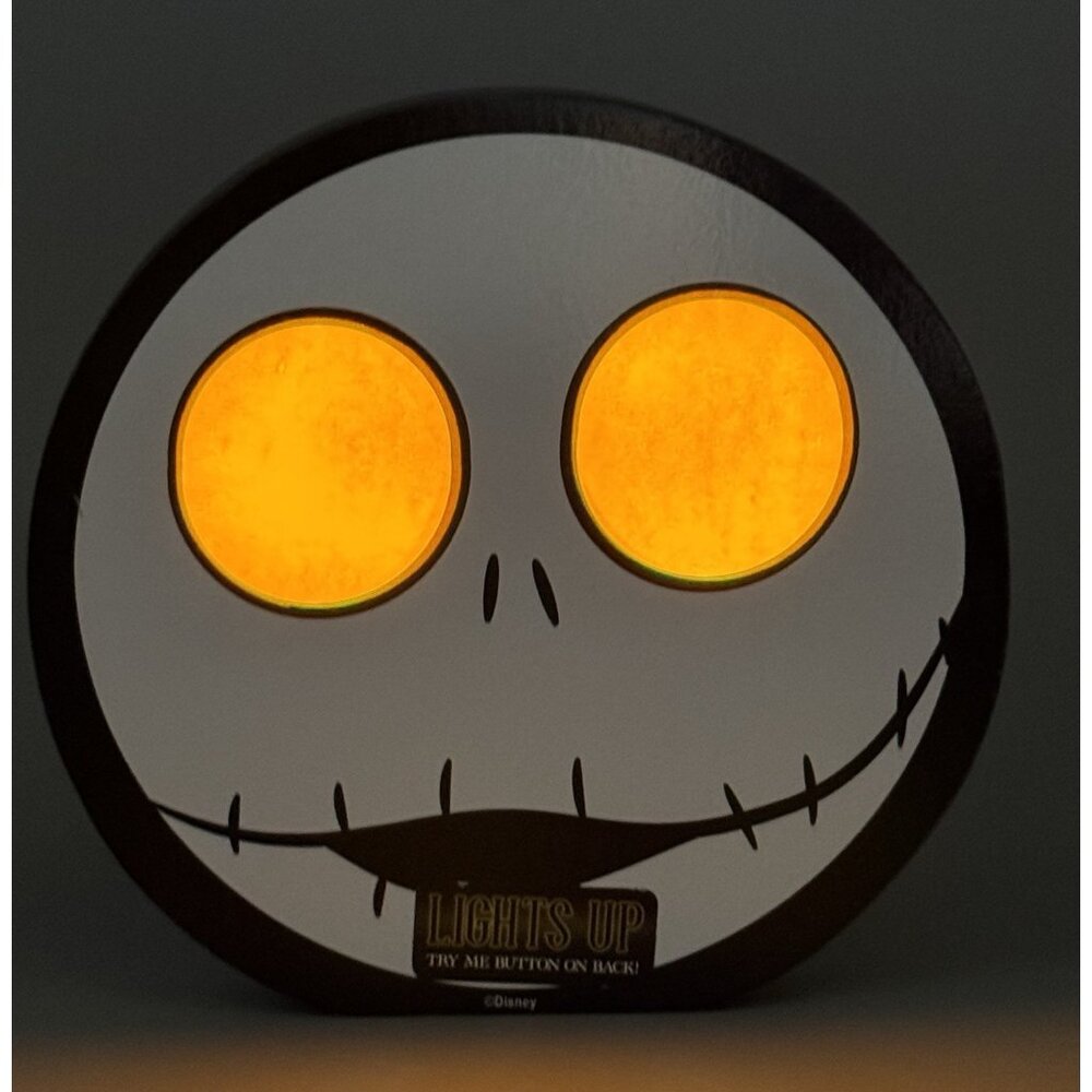 Nightmare Before Christmas Jack‎ Skellington Light Up Wood LED Sign Wall Hanging